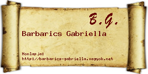 Barbarics Gabriella névjegykártya
