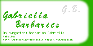 gabriella barbarics business card